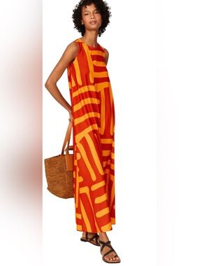 Mossi Printed Trapeze Dress Size Small